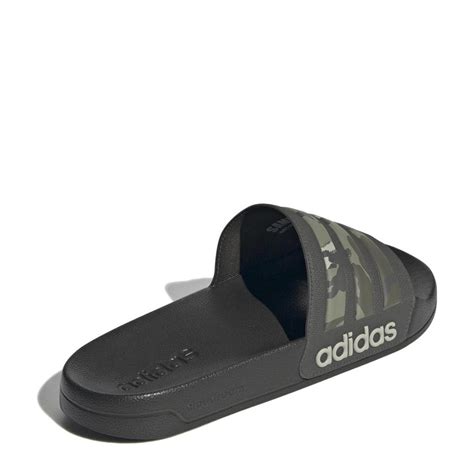 badslippers adidas heren bruin wit|adilette.